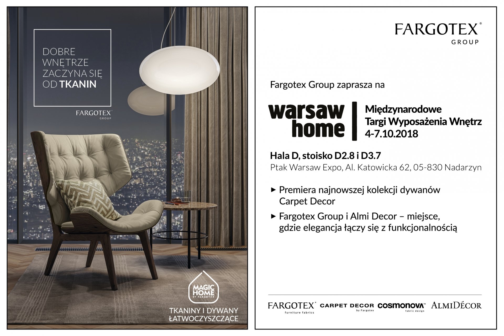 Fargotex Group zaprasza na Warsaw Home